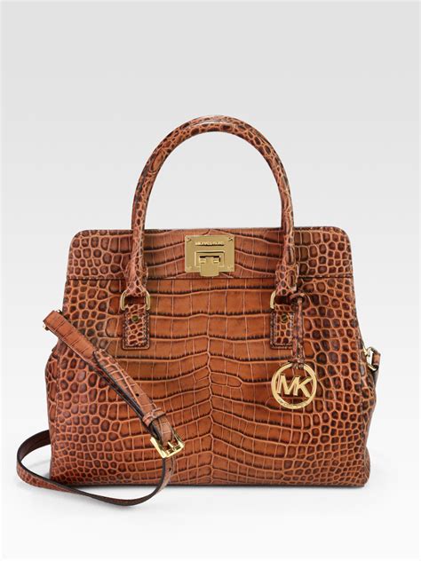 michael kors alligator handbag|Michael Kors downtown astor.